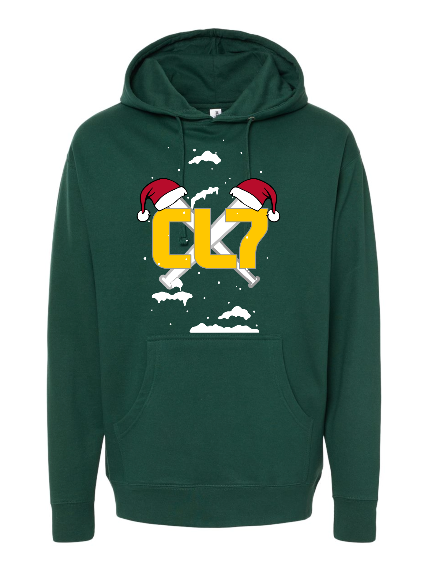 Adult CL7 Baseball Santa Sweatshirt-Midweight