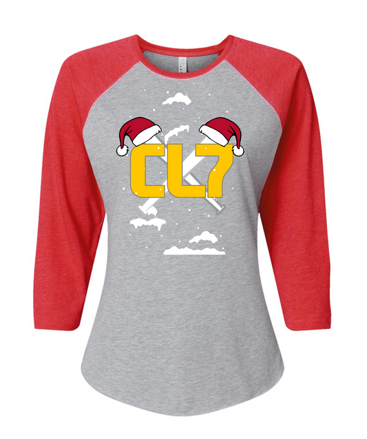 Women's CL7 Santa 3/4 Tee Shirt